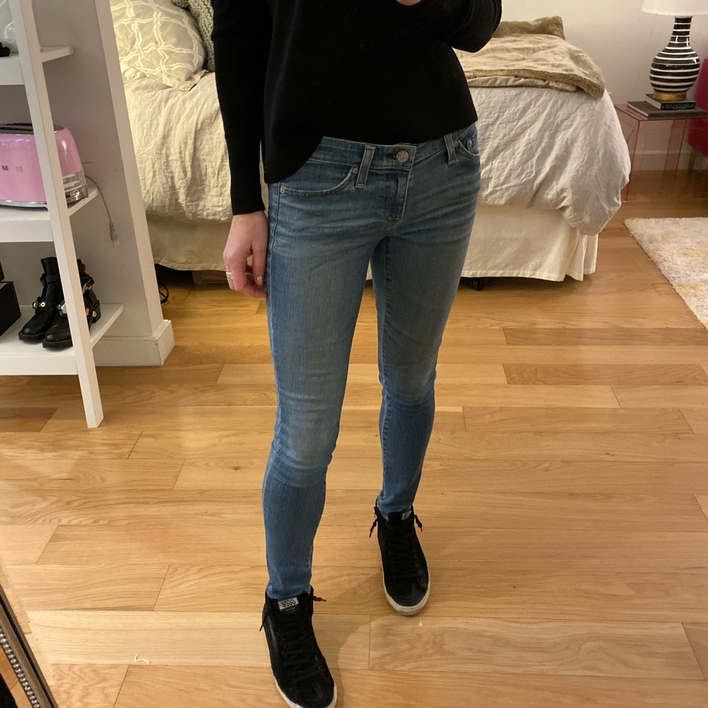 AG Super Skinny Legging Ankle, Blue Denim, 24R